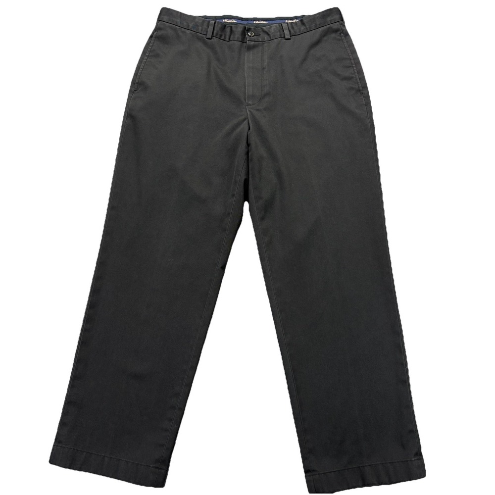 Brooks Brothers Advantage Chino Hudson Pants Mens 36x30 Black Preppy Office